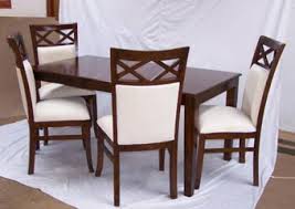Set Meja Kursi Makan Sofa Putih